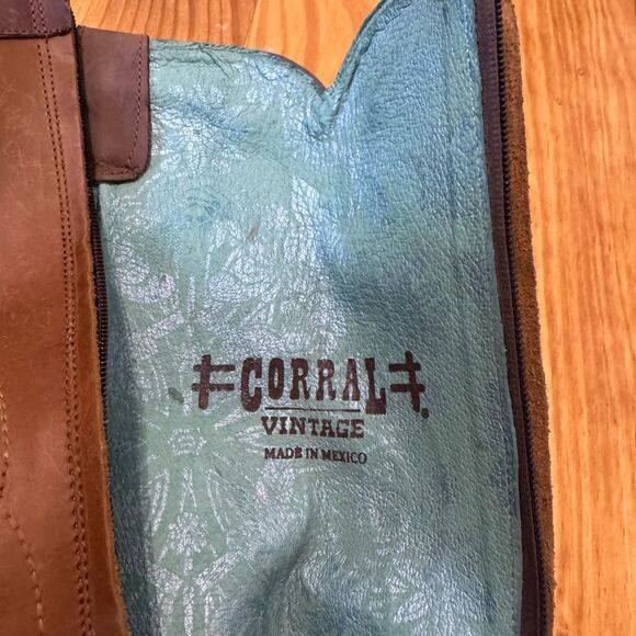 Corral Vintage Embroidery Leather Round Toe Western Boots C1971 SZ 6 M (64781) - Picture 13 of 13